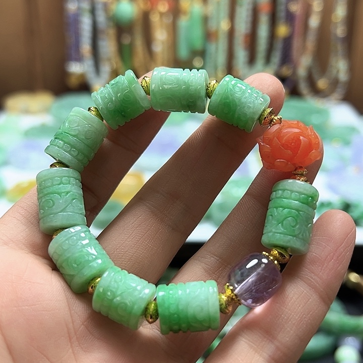 翡翠手链未镶嵌手串