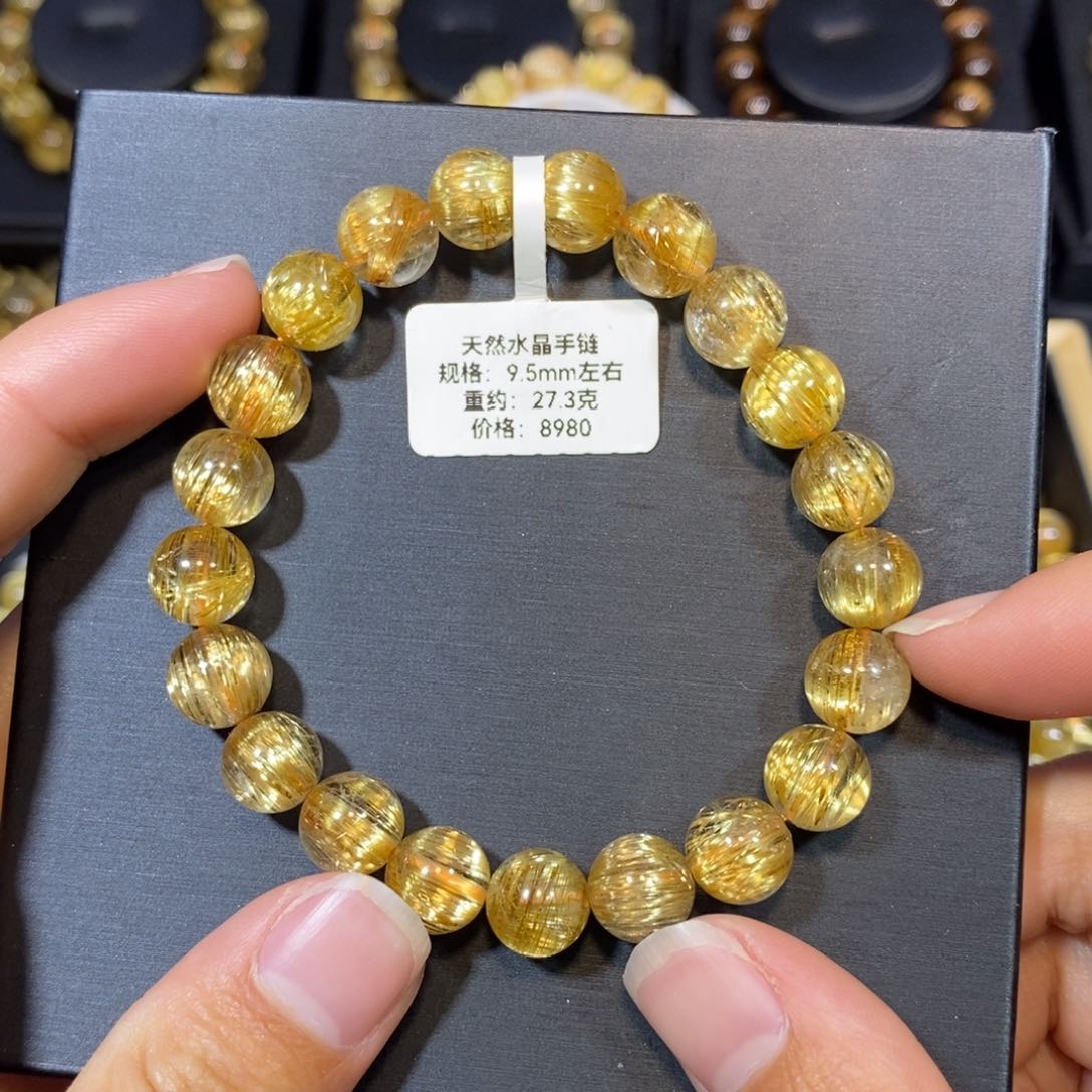 水晶手链未镶嵌钮****凡手链9.5mm 瑾