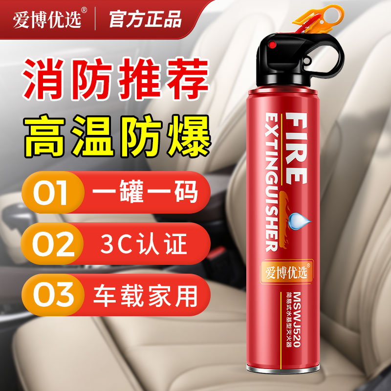 灭火器车载水基小型便携式汽车私家车年检家用水基型车用消防-2