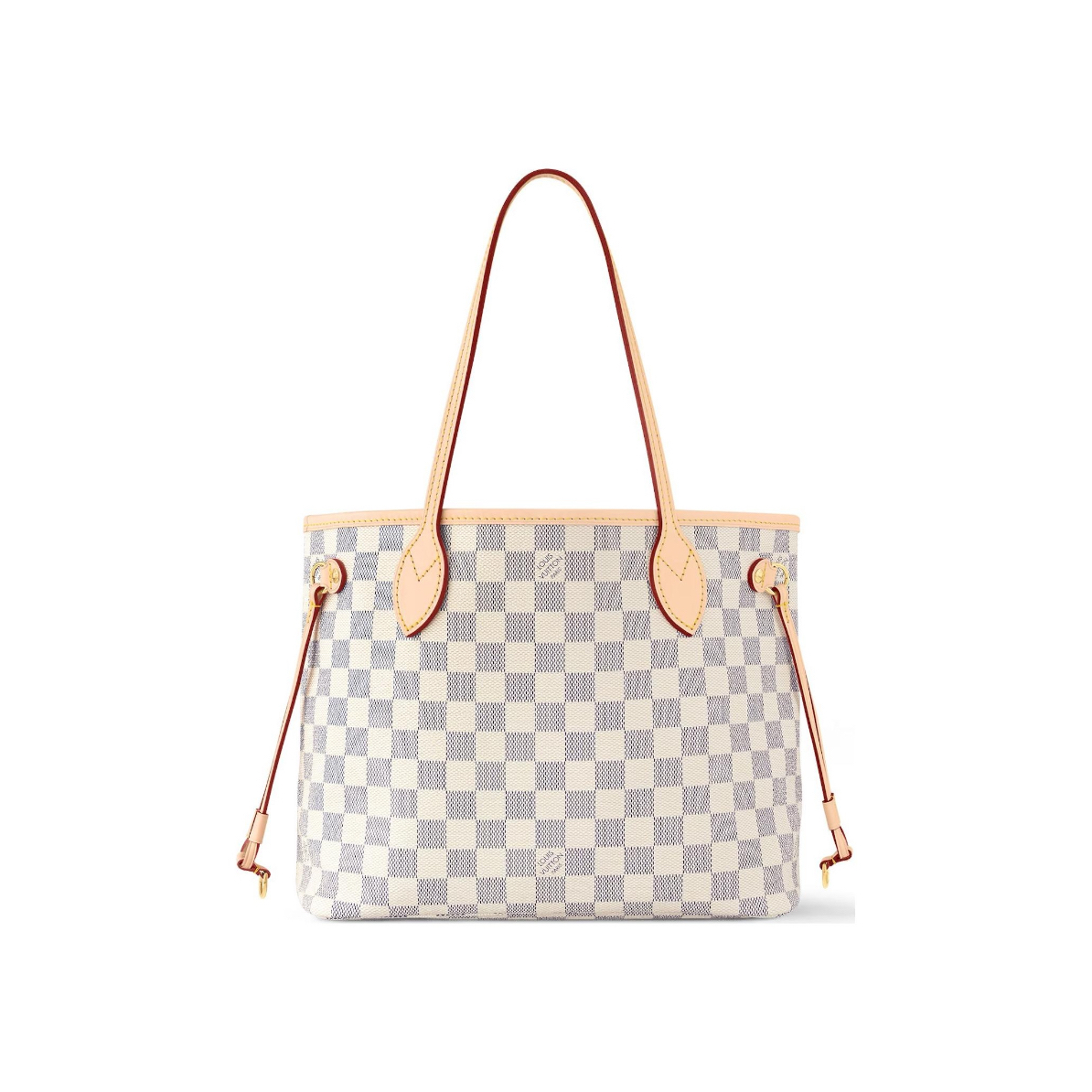 95新 LouisVuitton/路易威登 芯片白棋盘格neverfull托特包小号