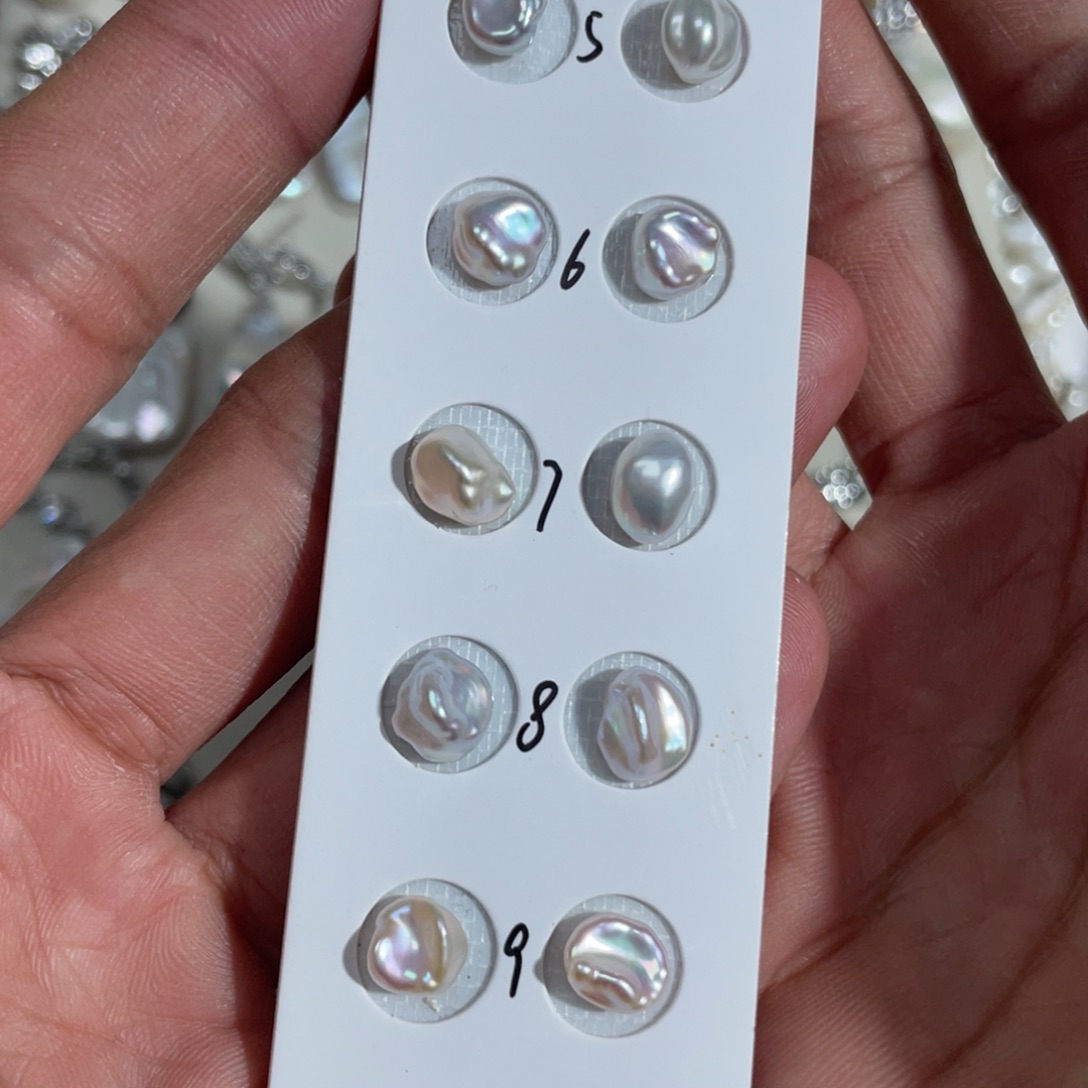 淡水珍珠耳饰银S925镶嵌多样性发一