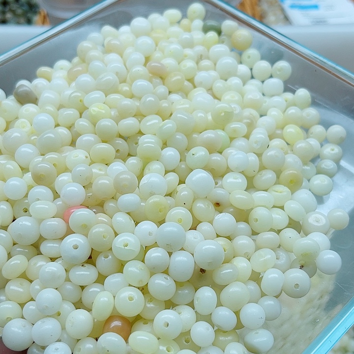 白玉菩提手串瑕疵9算盘苹果500颗