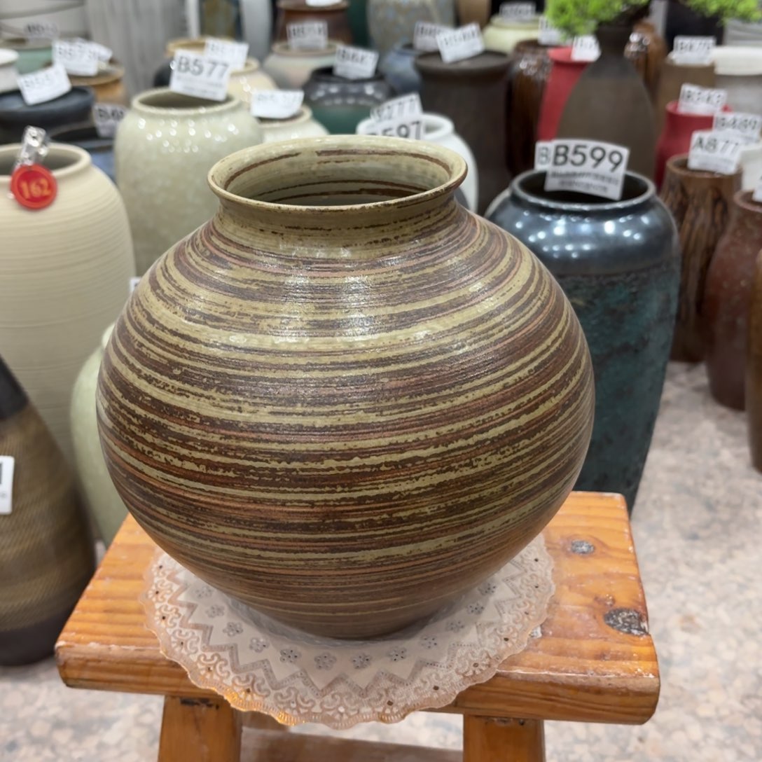 摆件景德镇陶瓷花瓶高21口8.5