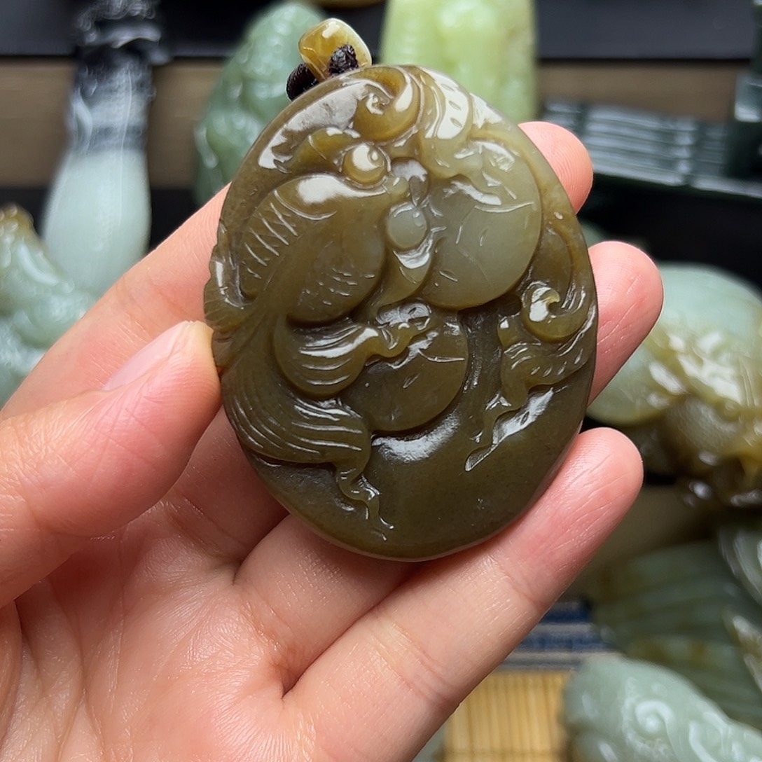 和田玉未镶嵌挂件