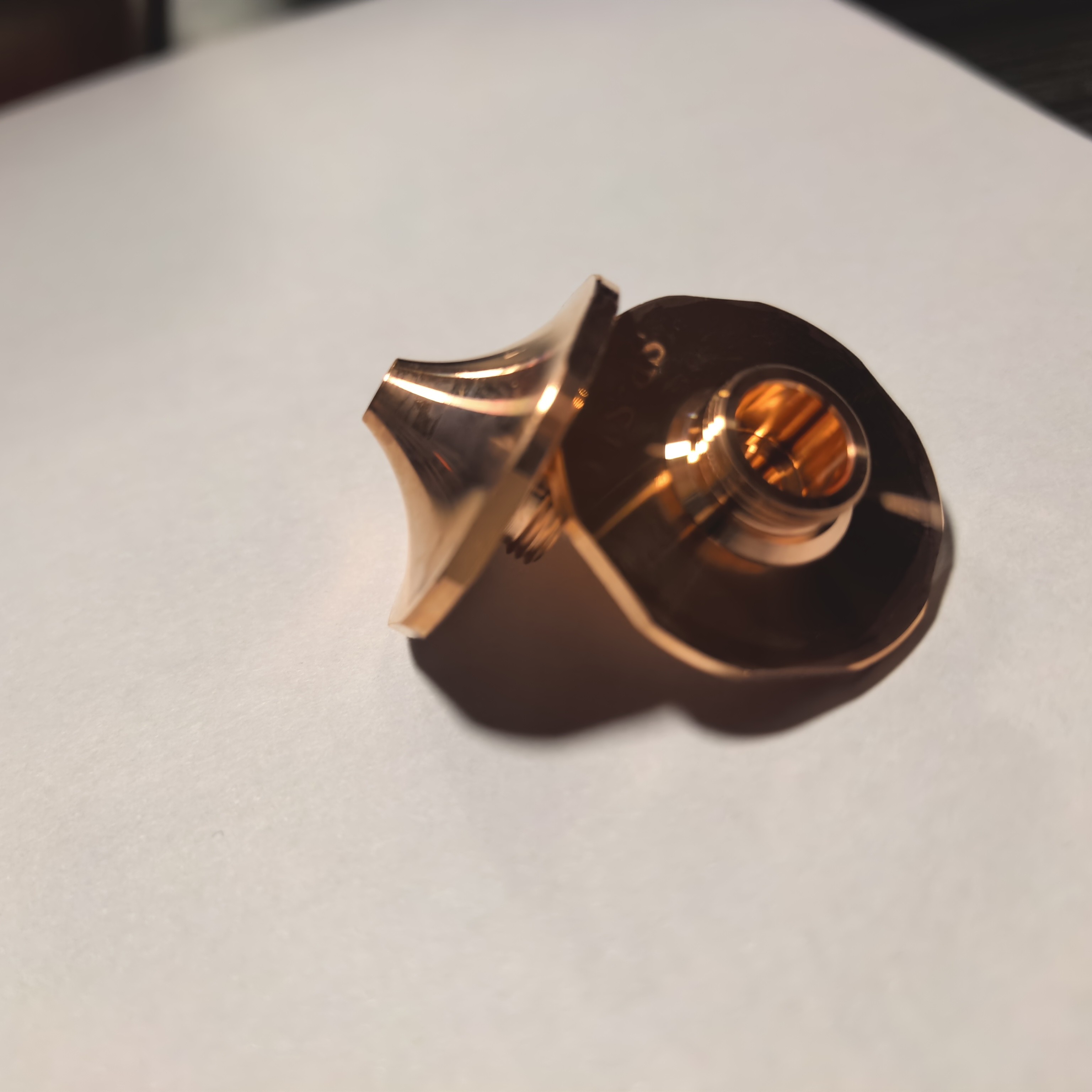 激光切割铜嘴紫铜单层防撞D28喷头高速六角镀铬割嘴通用切割配件