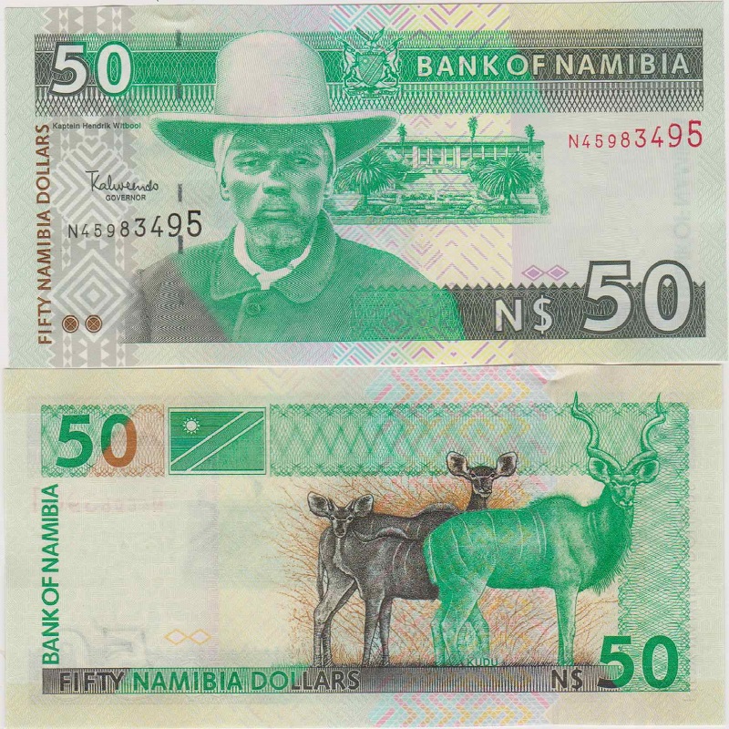 全新UNC 纳米比亚50圆 2003年 非洲纸币 精美外币真品收藏