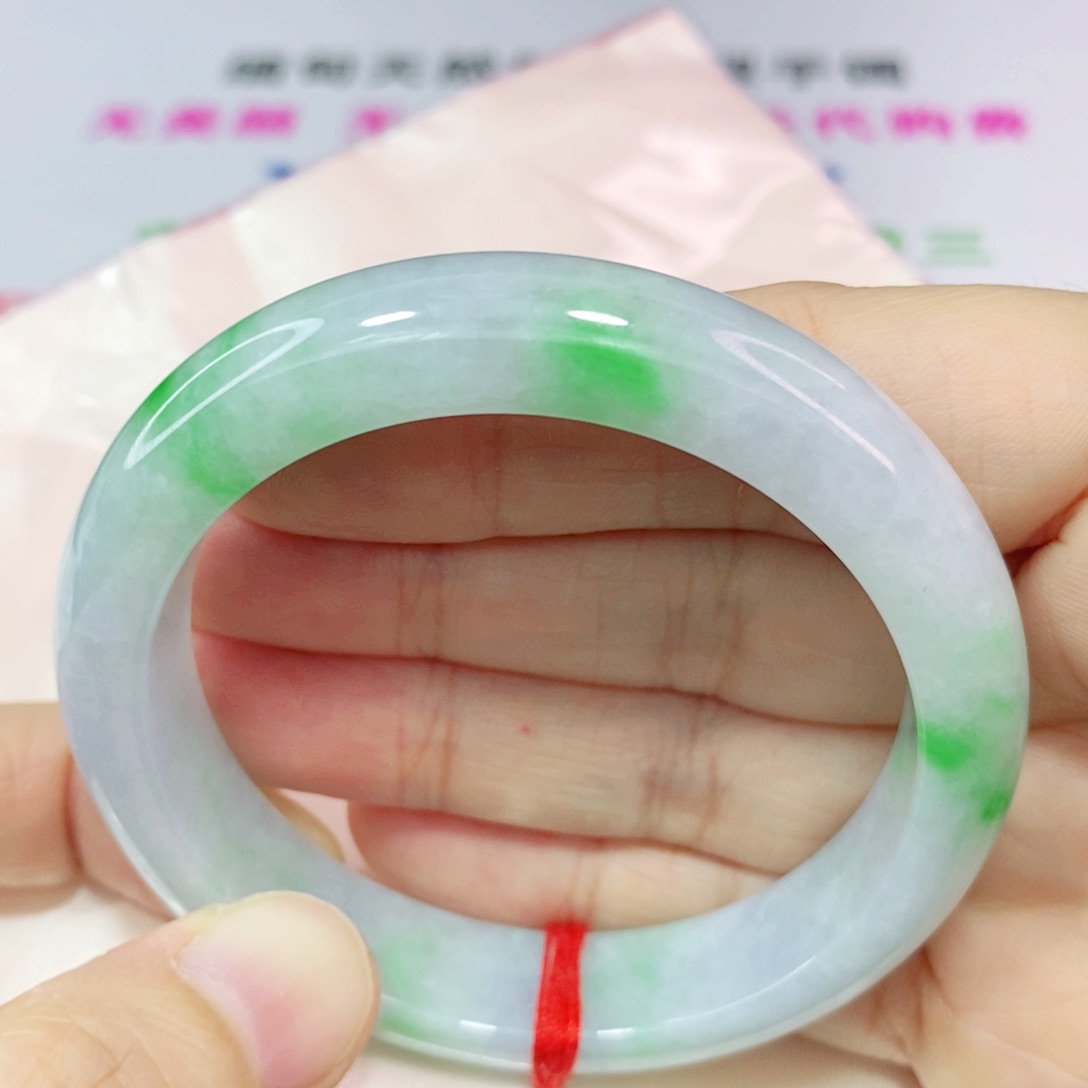 未镶嵌手镯翡翠53.6圈口正圈