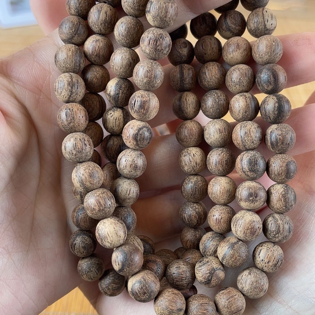 手串/手链降真香08/108根部莺歌绿纯麝香