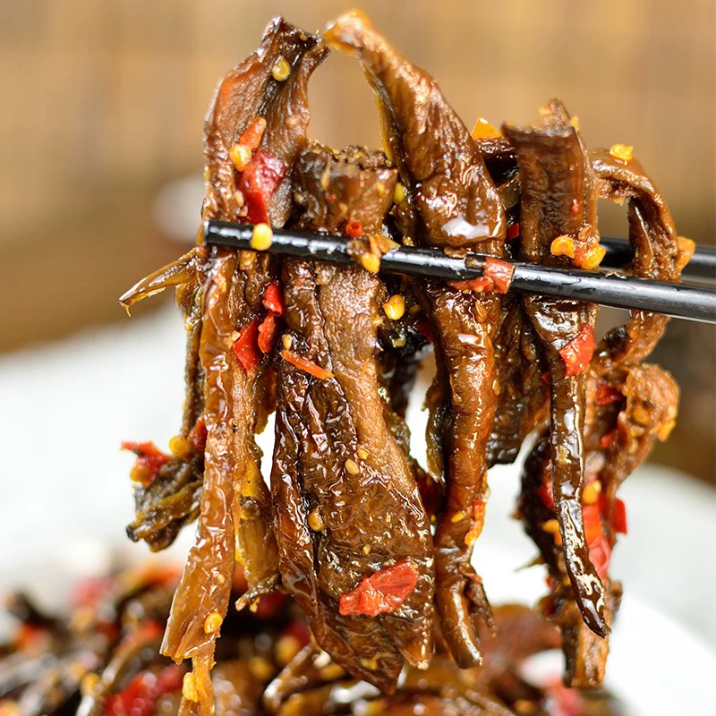 【茄子扎】茄子咸菜正宗祁阳祁东零食茄子咸菜豆鼓酱茄子扎下饭小菜