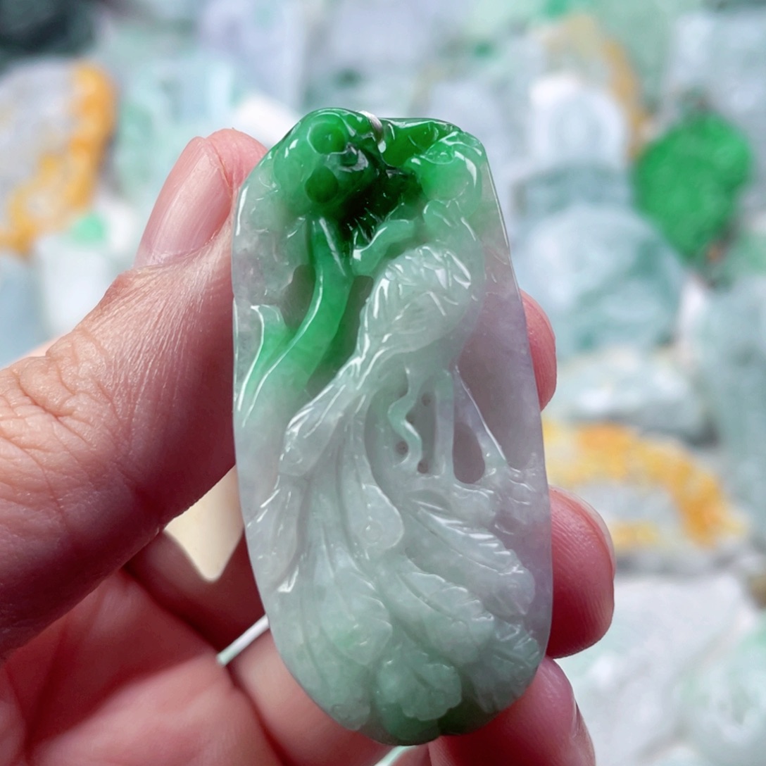 翡翠未镶嵌吊坠(不含链)