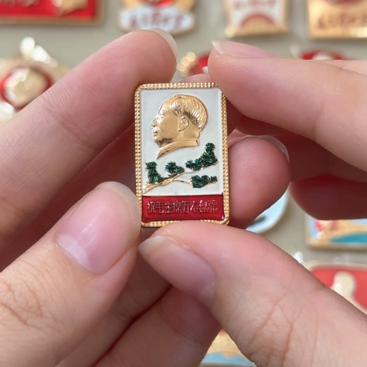 孟*元红色收藏直播像章