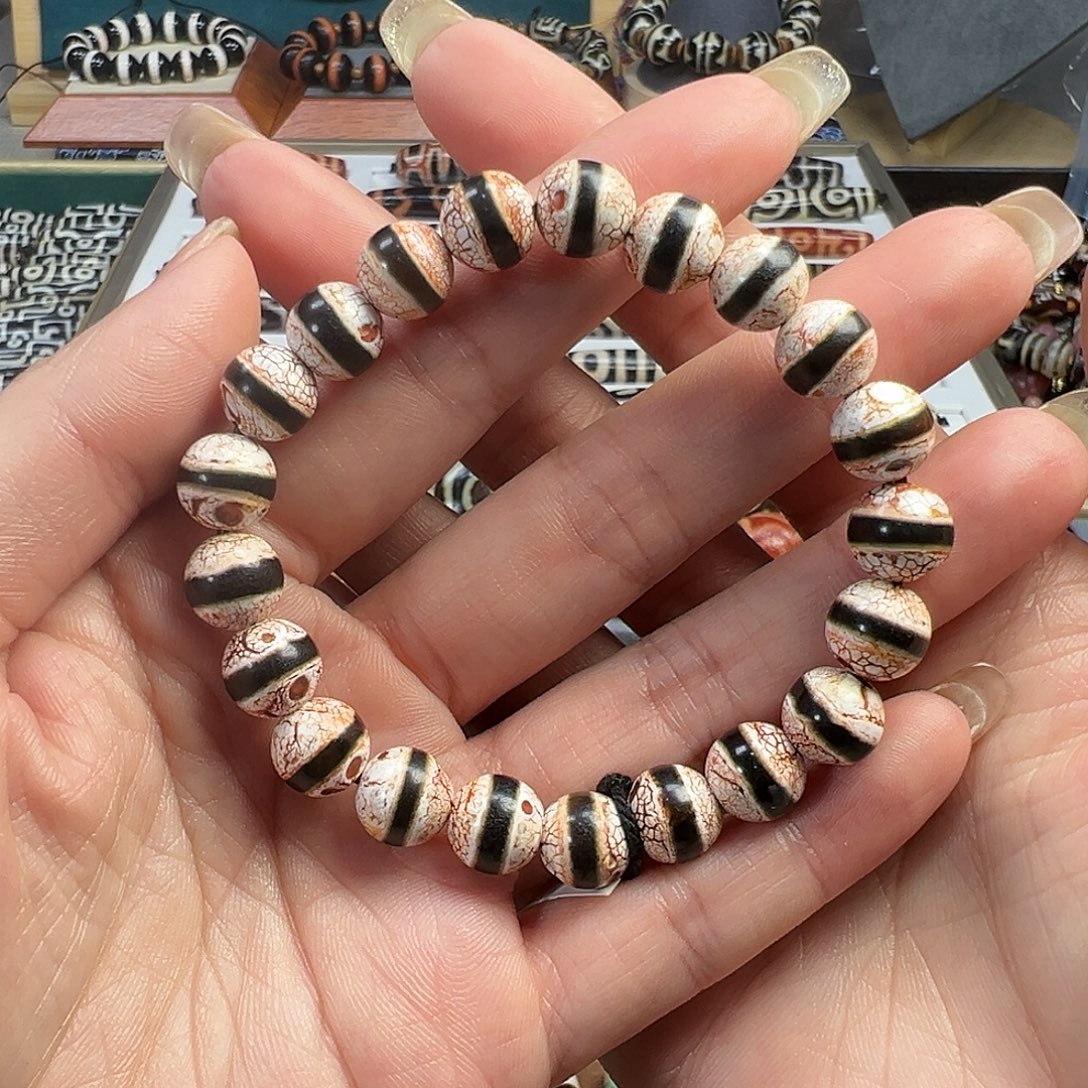 玛瑙/玉髓未镶嵌珠宝半成品返一线鸡骨白手串