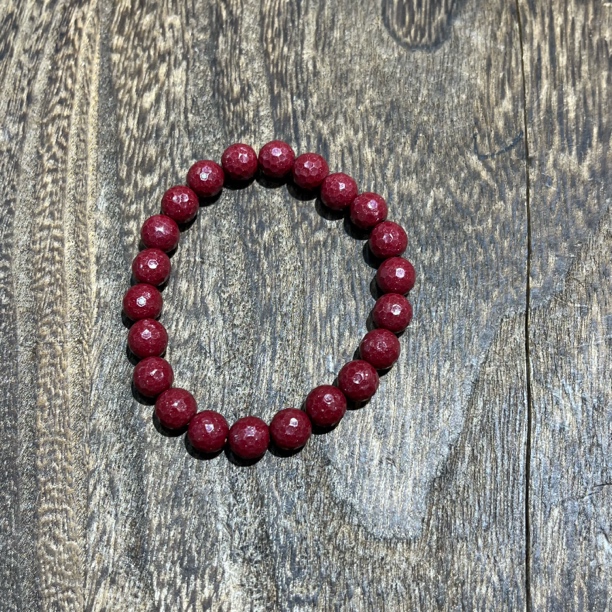 含辰砂工艺品1027-紫金砂钻石切面手串8mm