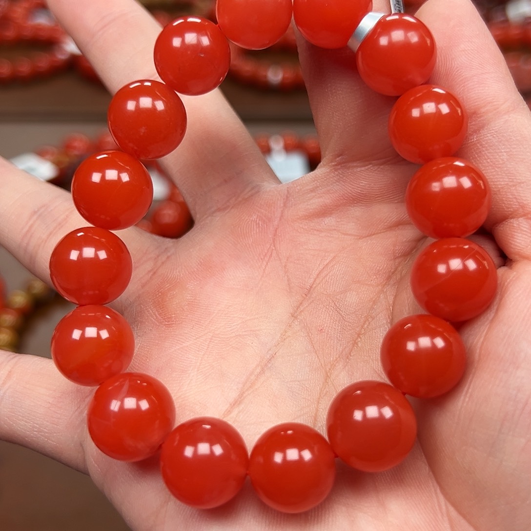南红玛瑙未镶嵌手链
