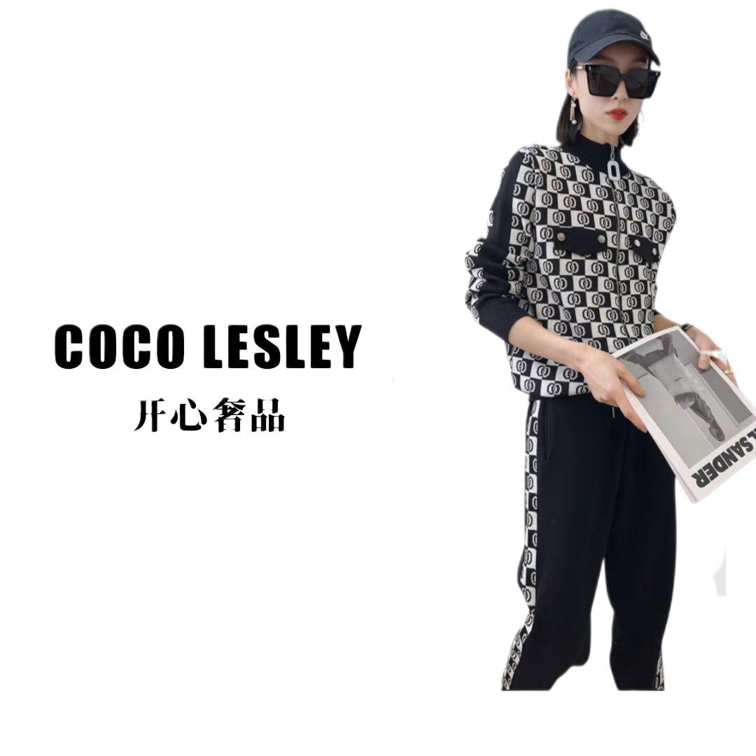 【开心奢品】2025秋冬新款针织运动套装