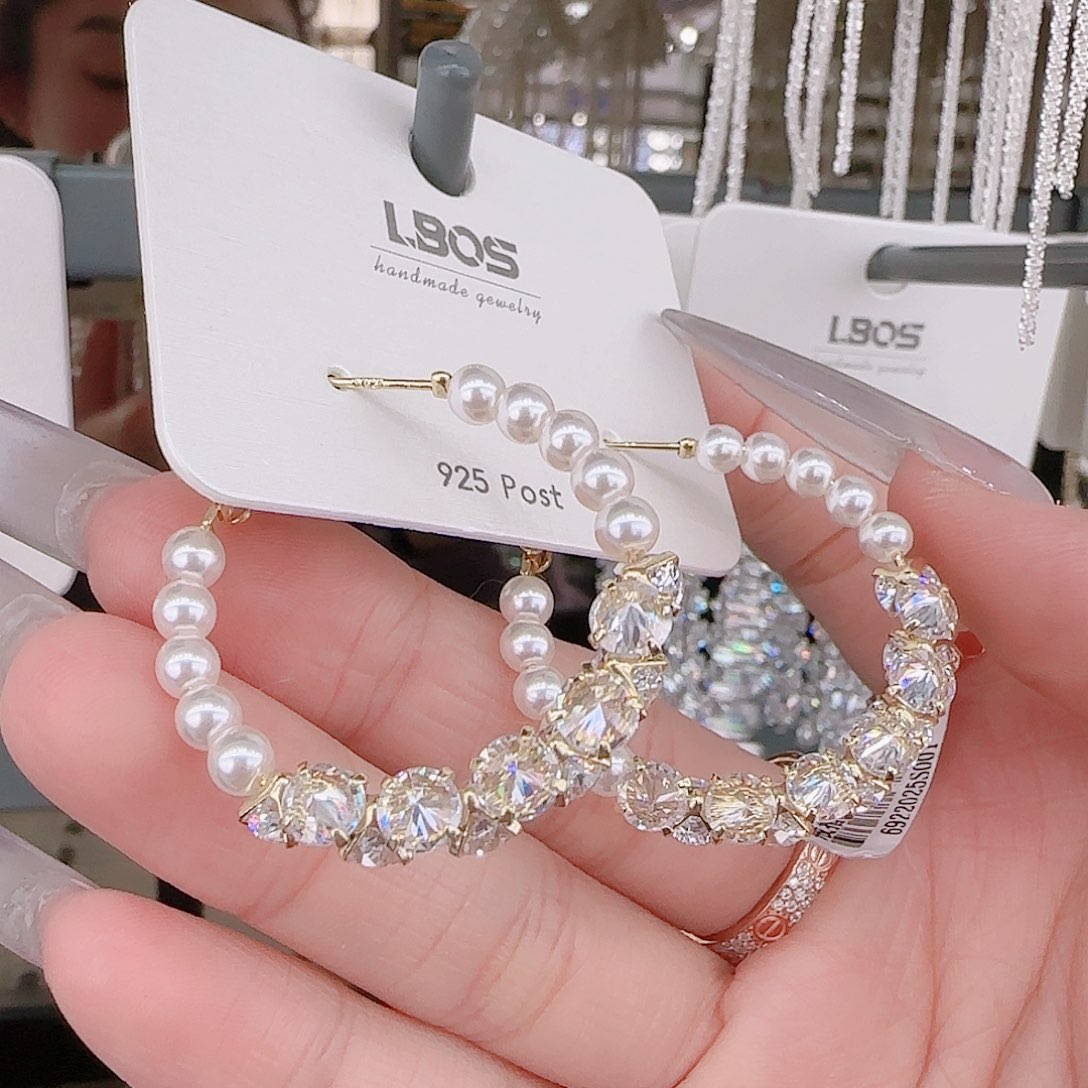 锆石铜合金925银耳环