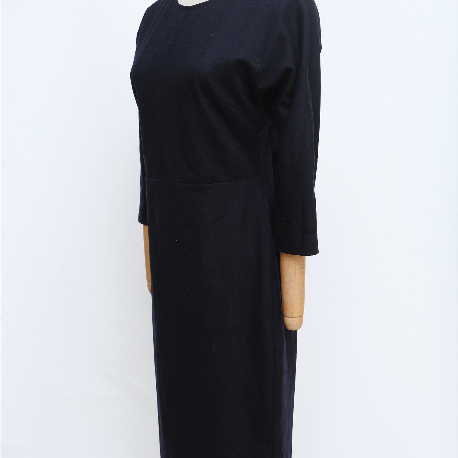 99新 MaxMara 小花佳珊 羊毛连衣裙 墨蓝色 中国码165/88A