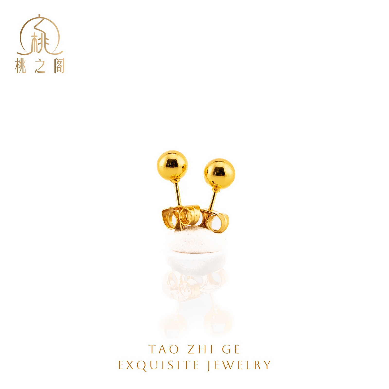 铜合金耳饰 豆豆耳钉AE1029