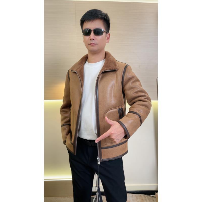 100%羊毛保暖亮片修身型拉链夹克100%羊毛痞帅迷彩风