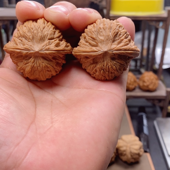 文玩核桃把件全品磨盘