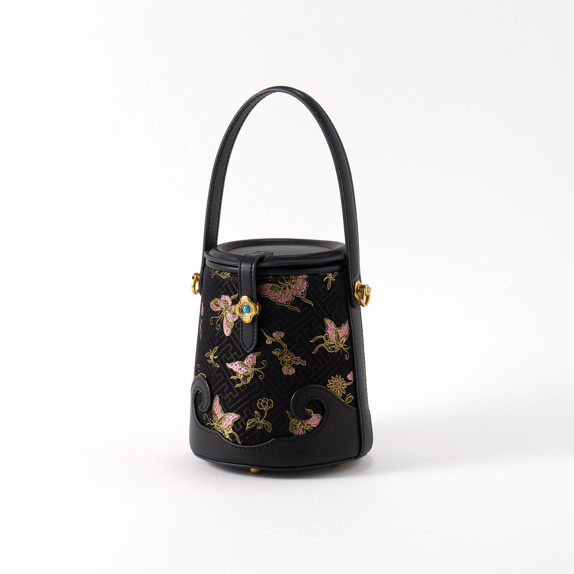 2025年新款新中式国风手提包宋锦蝴蝶花纹ND2581113