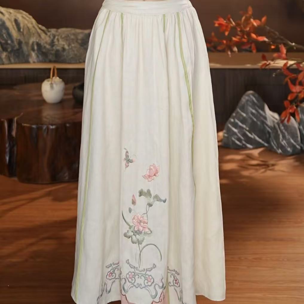 潇湘雨声国风单款百搭裙子0004