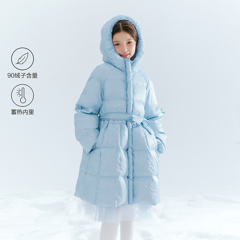DEESHA/笛莎女童秋冬新款中童女孩宝宝冰雪奇缘羽绒服-932556507