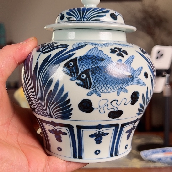 鱼藻将军罐茶叶罐