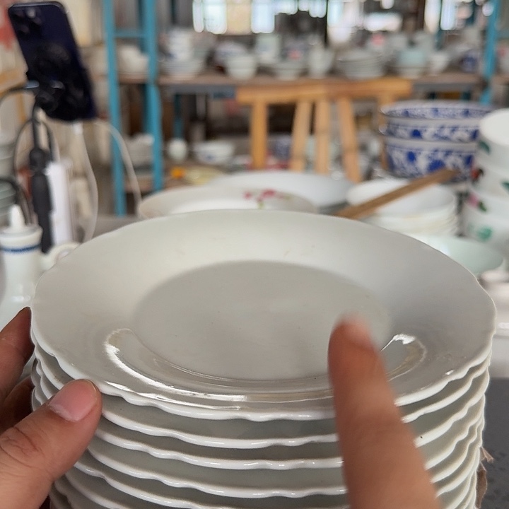 景德镇高温陶瓷7寸盘10个