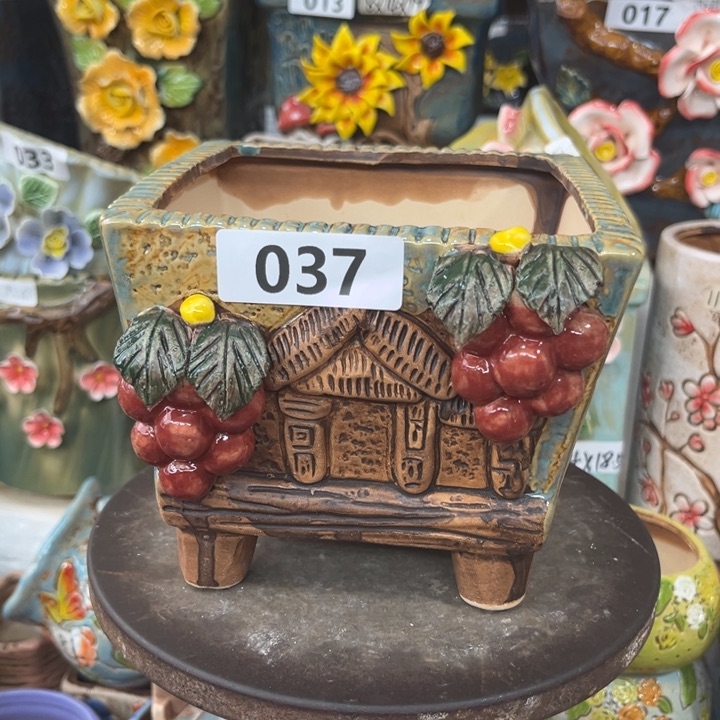 紫砂花盆粗陶材质多肉花盆