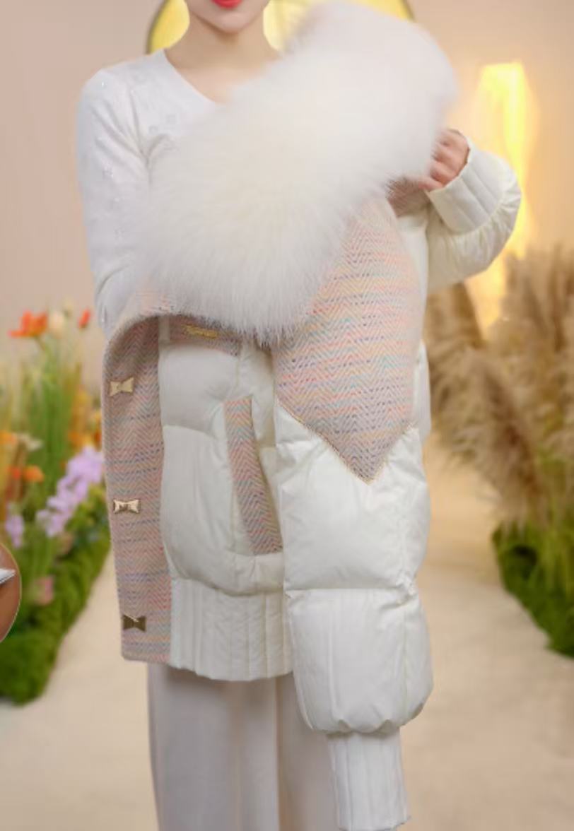 Xa-高端设计师原创彩色圆舞曲系列羽绒服女装百搭