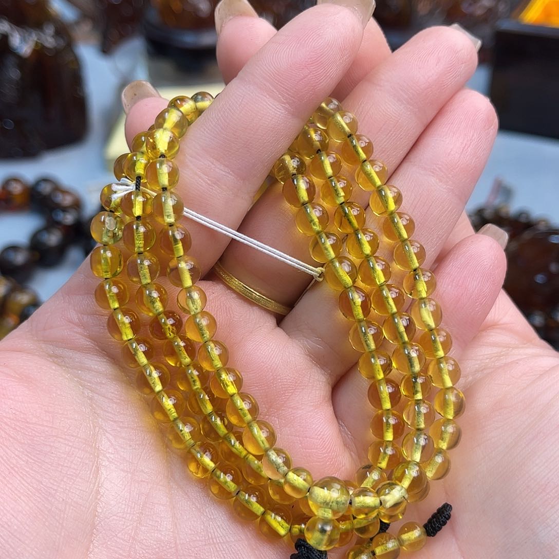 琥珀吊坠(不含链)未镶嵌缅甸琥珀6m金珀108