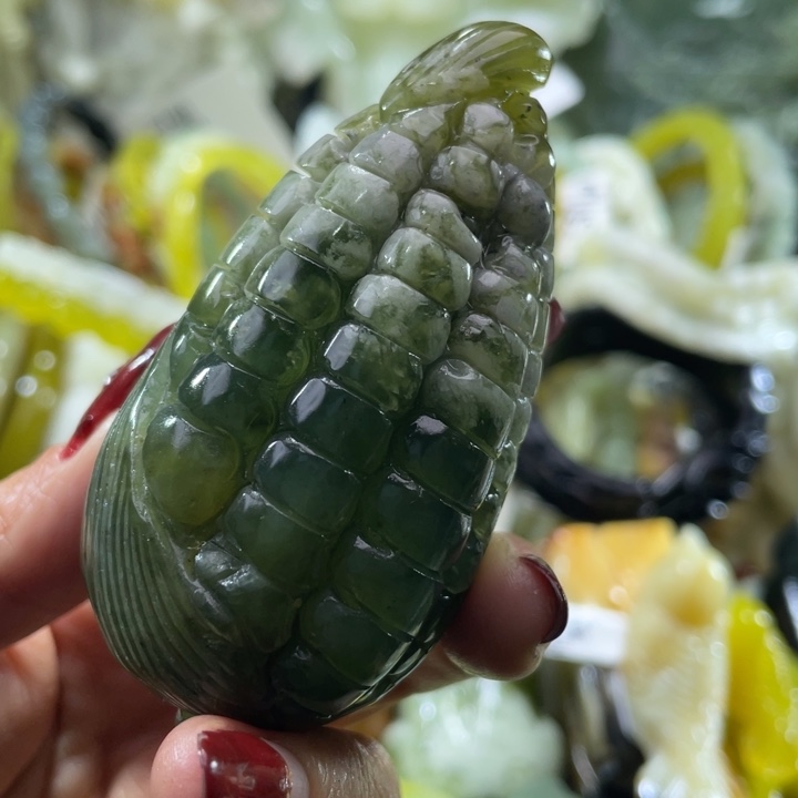 岫玉未镶嵌手把手把