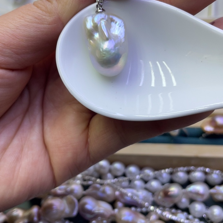 淡水珍珠吊坠(不含链)合金