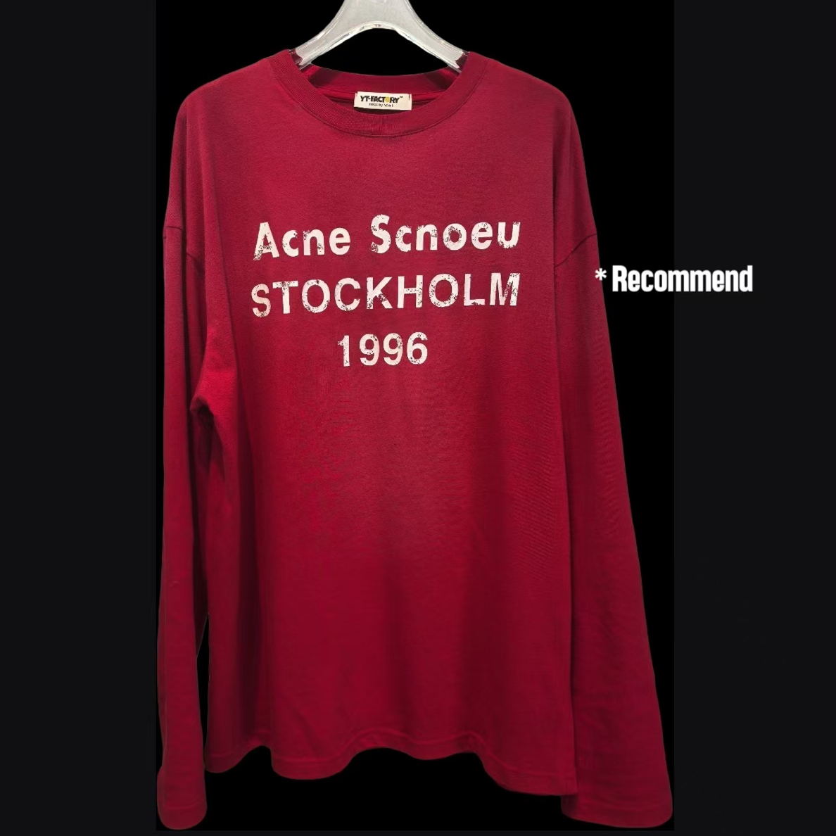 萝茜妮嫚早秋新款时尚ins字母长袖中长款休闲宽松韩版圆领印花T恤