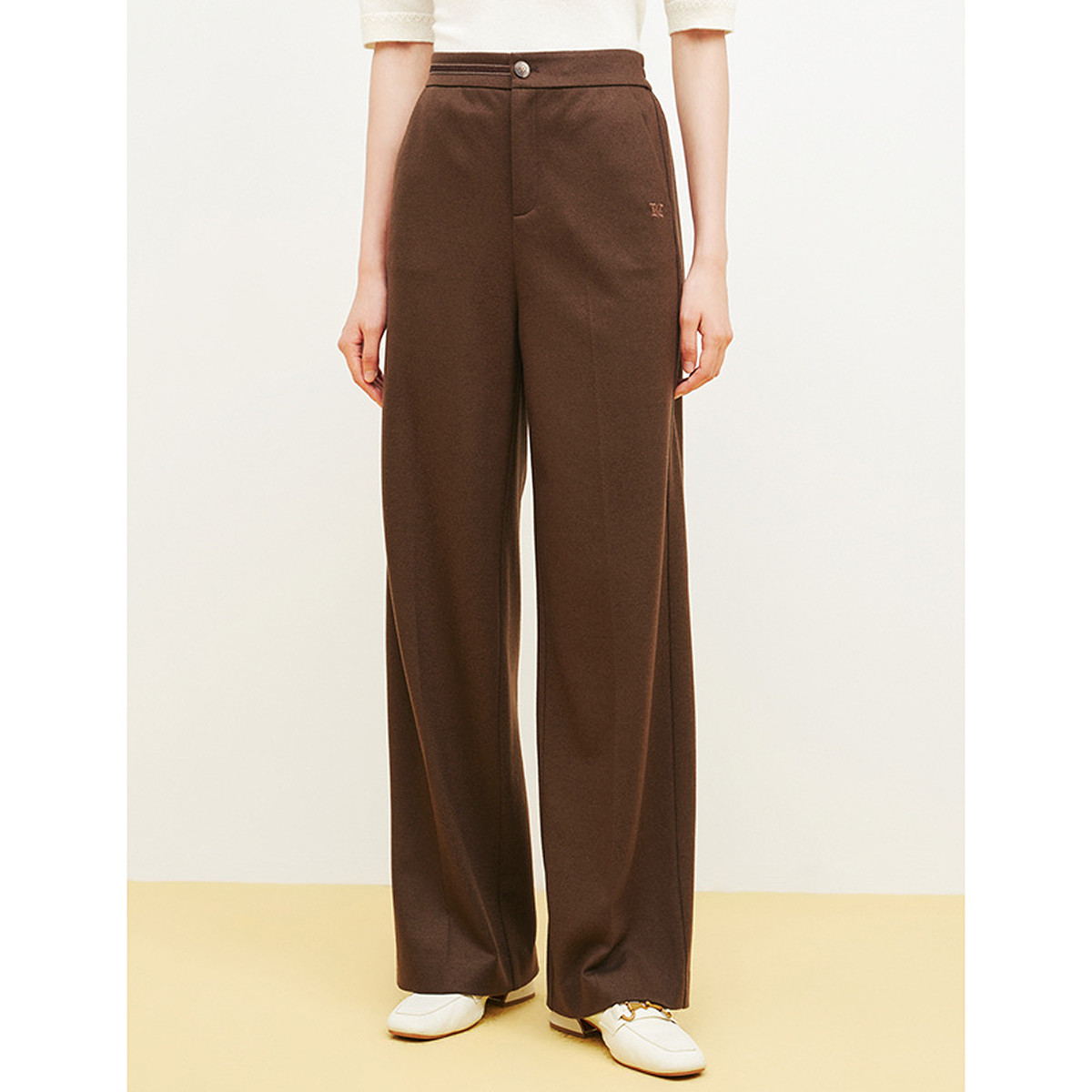 【CC专属】美拉德简约直筒休闲裤通勤百搭裤子EV02509D7