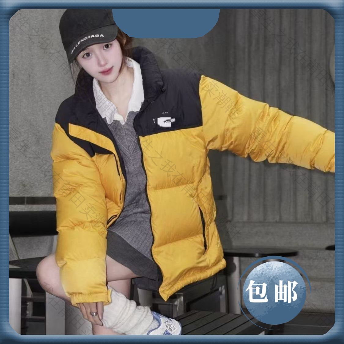 动感北面羽绒服韩冬季保暖防风防水白鸭绒面包服加厚外套冬季适配