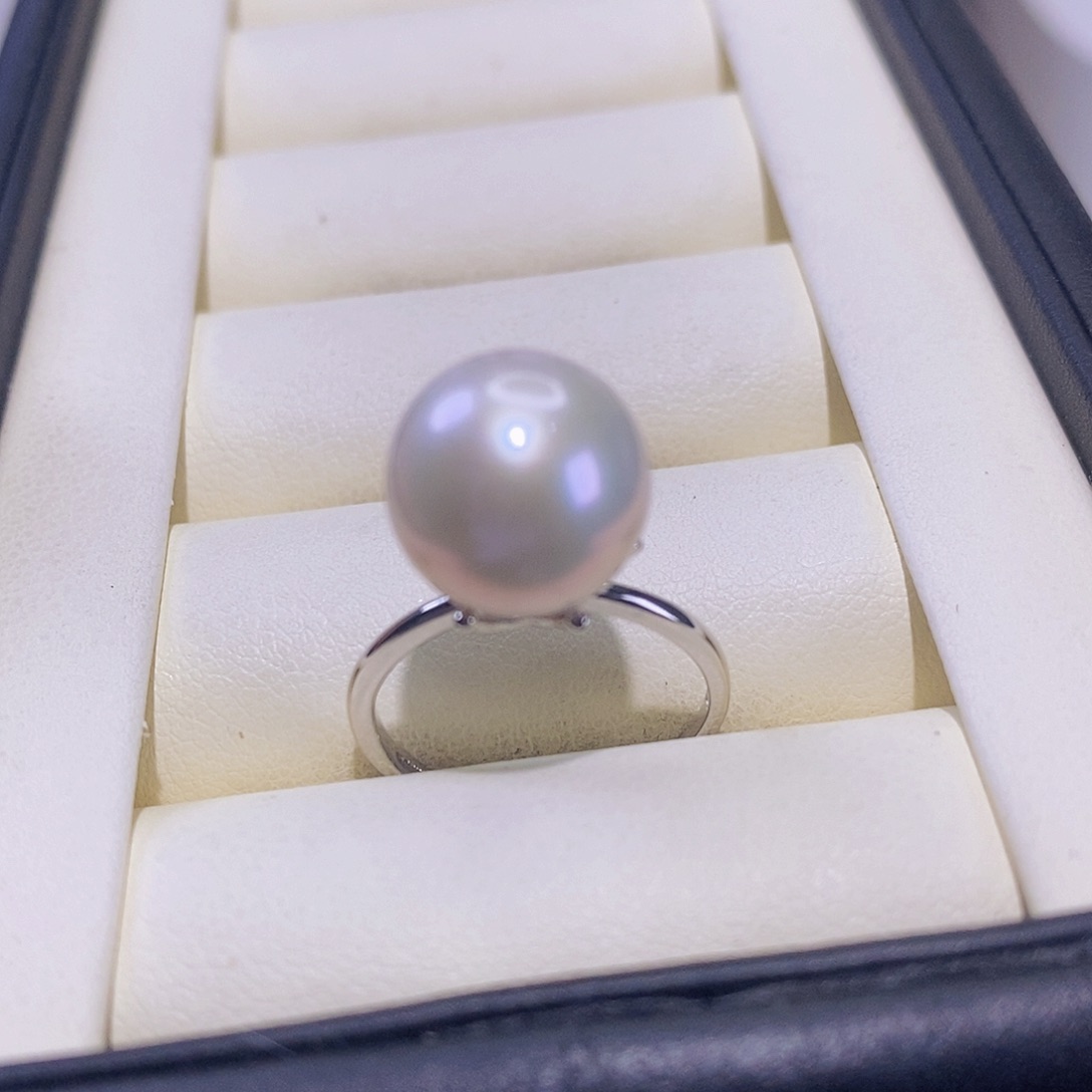 淡水珍珠戒指银S925镶嵌