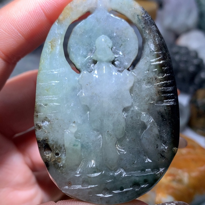 翡翠未镶嵌颈饰保真天然A货翡翠