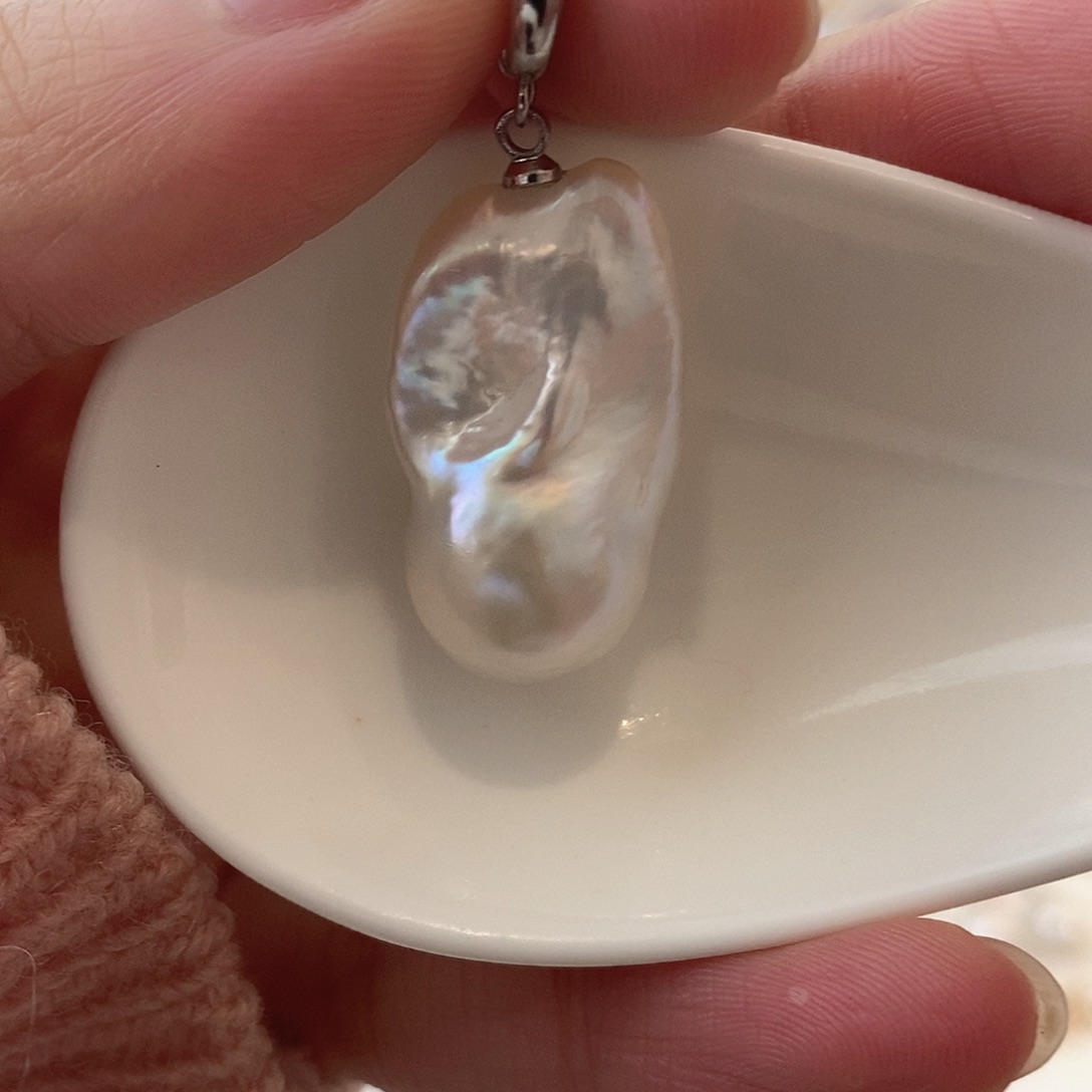 淡水珍珠颈饰银S925镶嵌