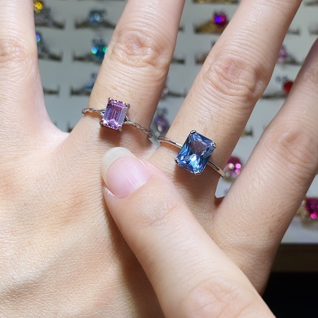 碧玺戒指银S925镶嵌