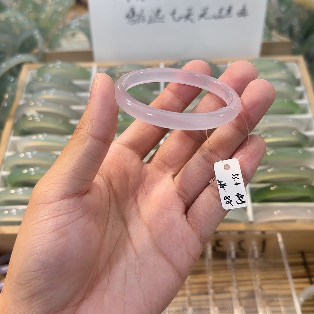 玛瑙/玉髓未镶嵌手镯圈口53.4