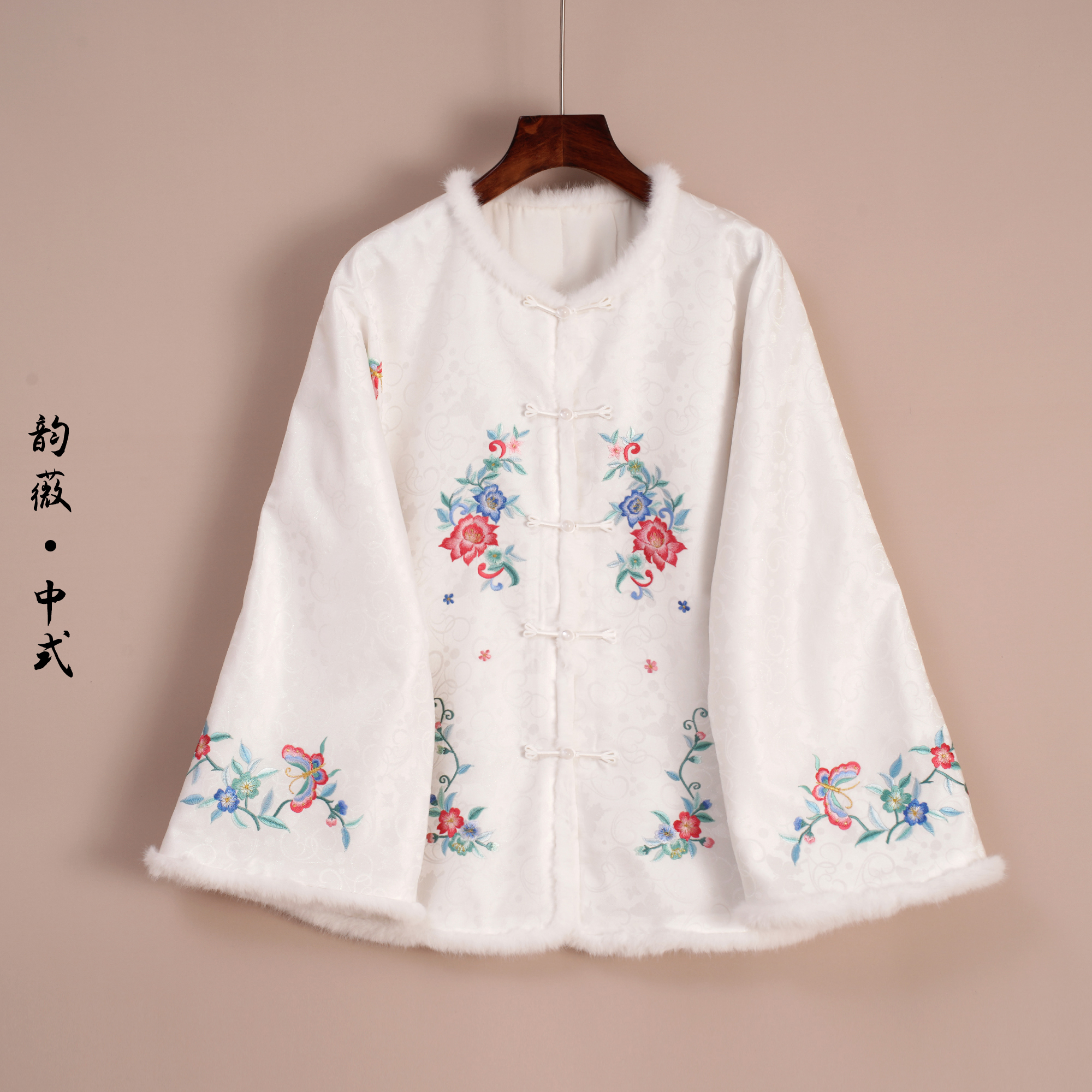 韵薇•中式常规刺绣上衣复古秋冬中式传统中国风气质百搭10625