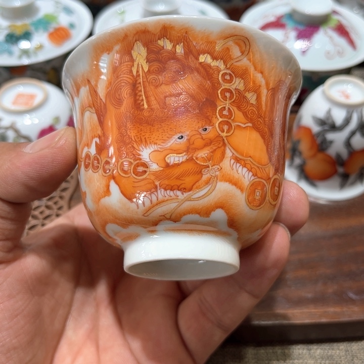 纯手绘精品盖碗杯