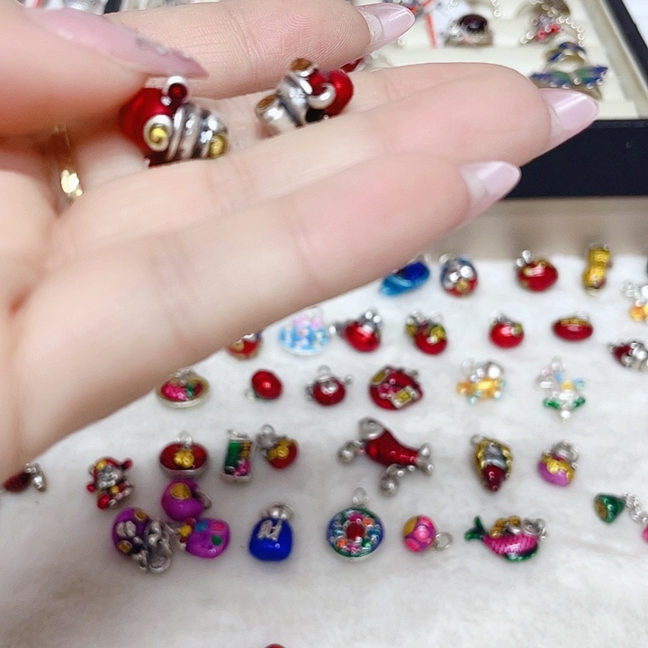 梦***美足银珐琅珐琅彩足银配件