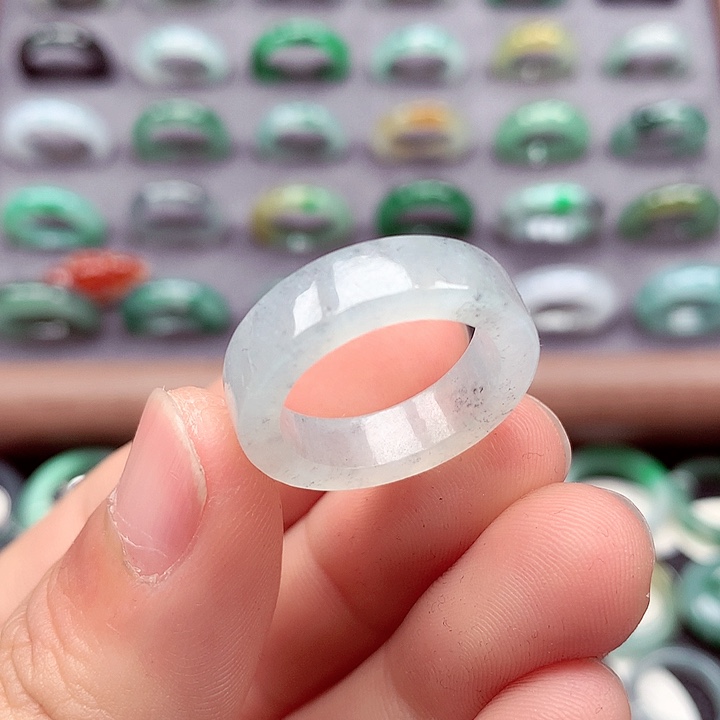 翡翠未镶嵌戒指15-16号