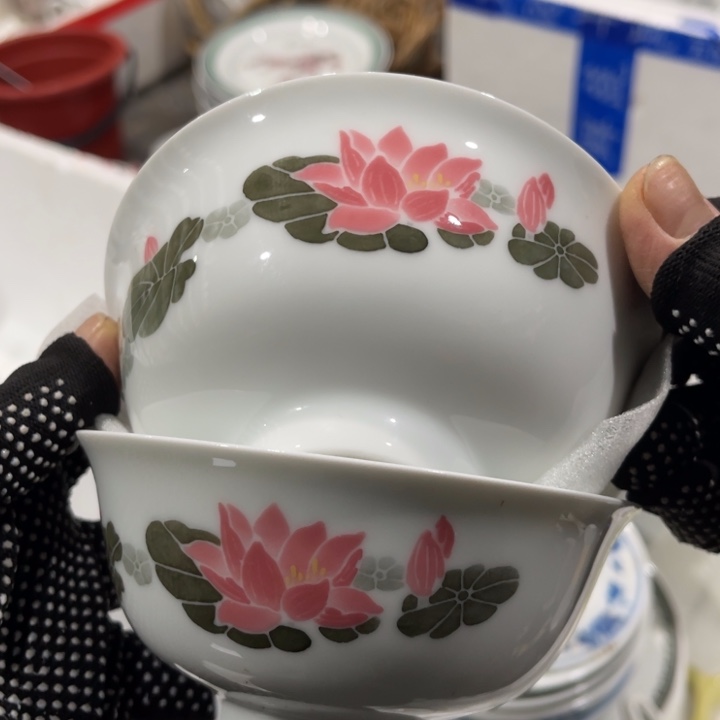 醴陵高温瓷06瓷2个手绘