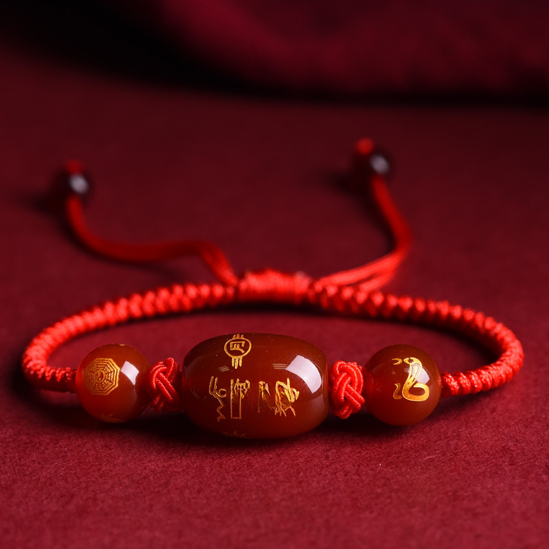 非金属布艺手链 2026马年鼠牛兔泰岁红绳本年红绳十二生肖红绳