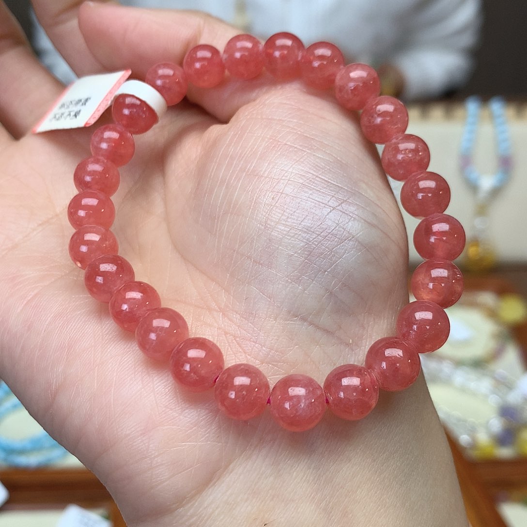 菱锰矿（红纹石）手绳未镶嵌