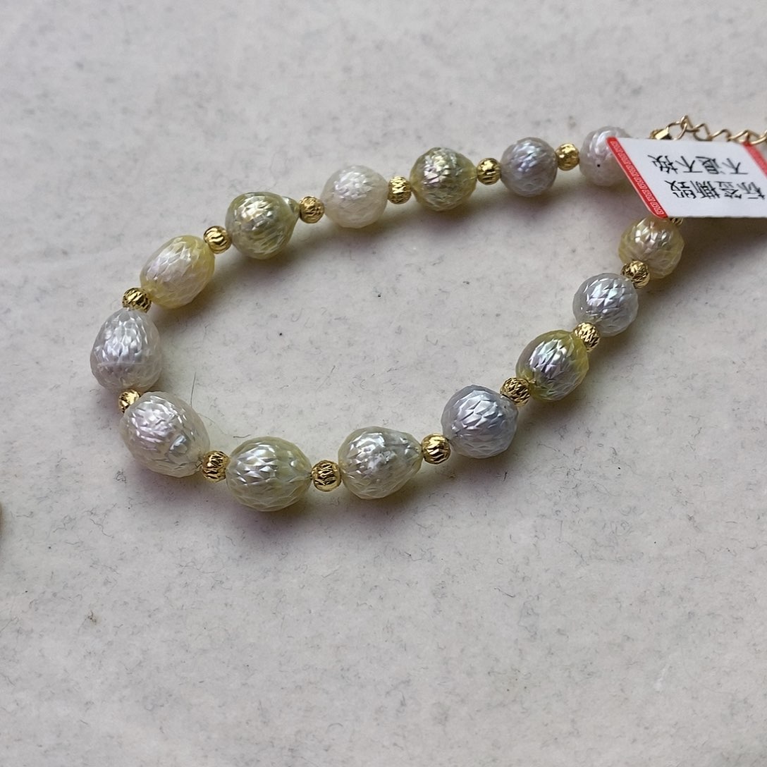 海水珍珠手绳银S925镶嵌